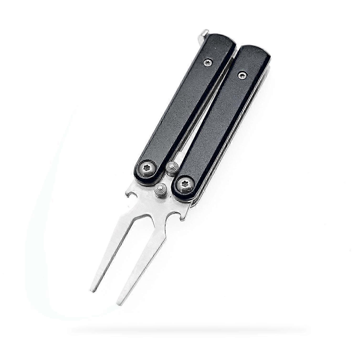 Golf Alloy Forks,Divot Repair Tool and Ball Marker with Built-in Bottle Opener