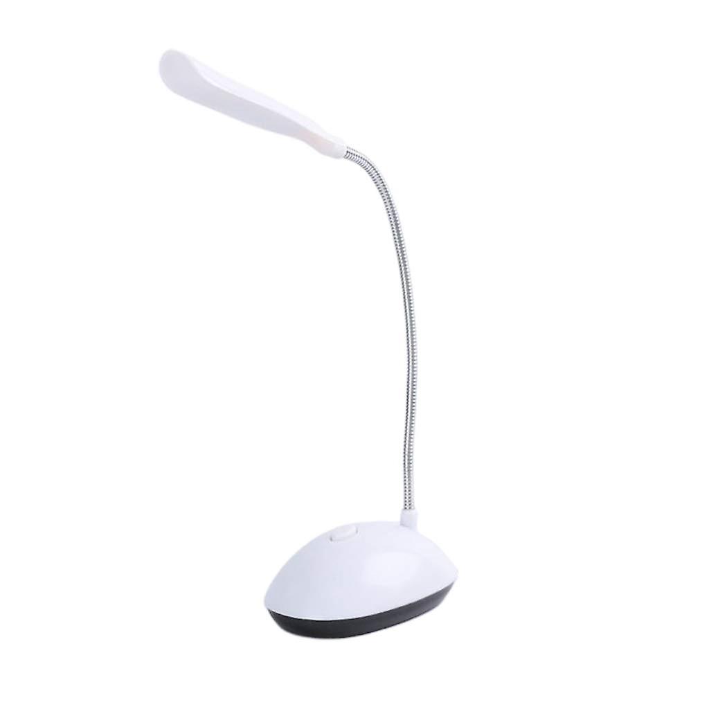 Battery Powered Mini LED Desk Lamp 360 Degree Rotation Adjustable Gooseneck Eye Protection Reading Night Light