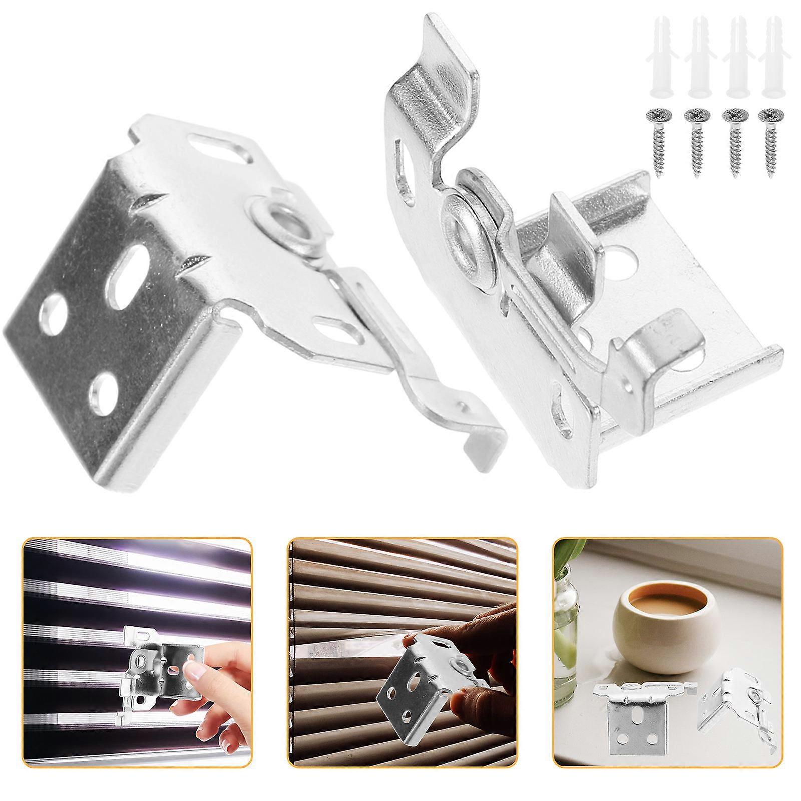 Roller Blind Brackets Curtain Installation Accessories for Window Use 4Sets
