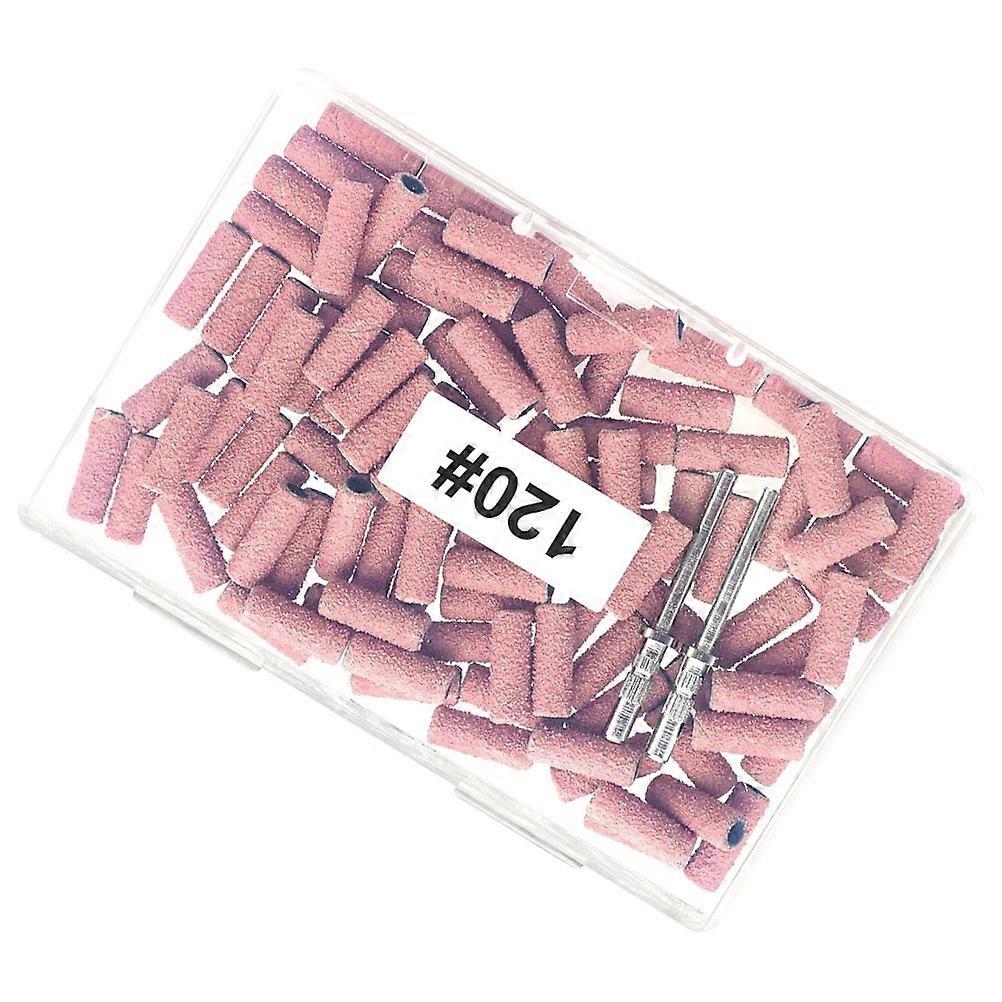 Manicure Nail Drill Bits Sanding Bands 2Sets Pink for Smooth Nails