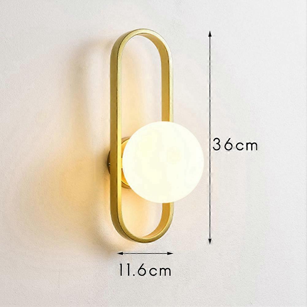 Wall Lamp Bedside Lamp Modern Background Wall Lamp Medieval Globe Wall Lamp Gold (Without Light)