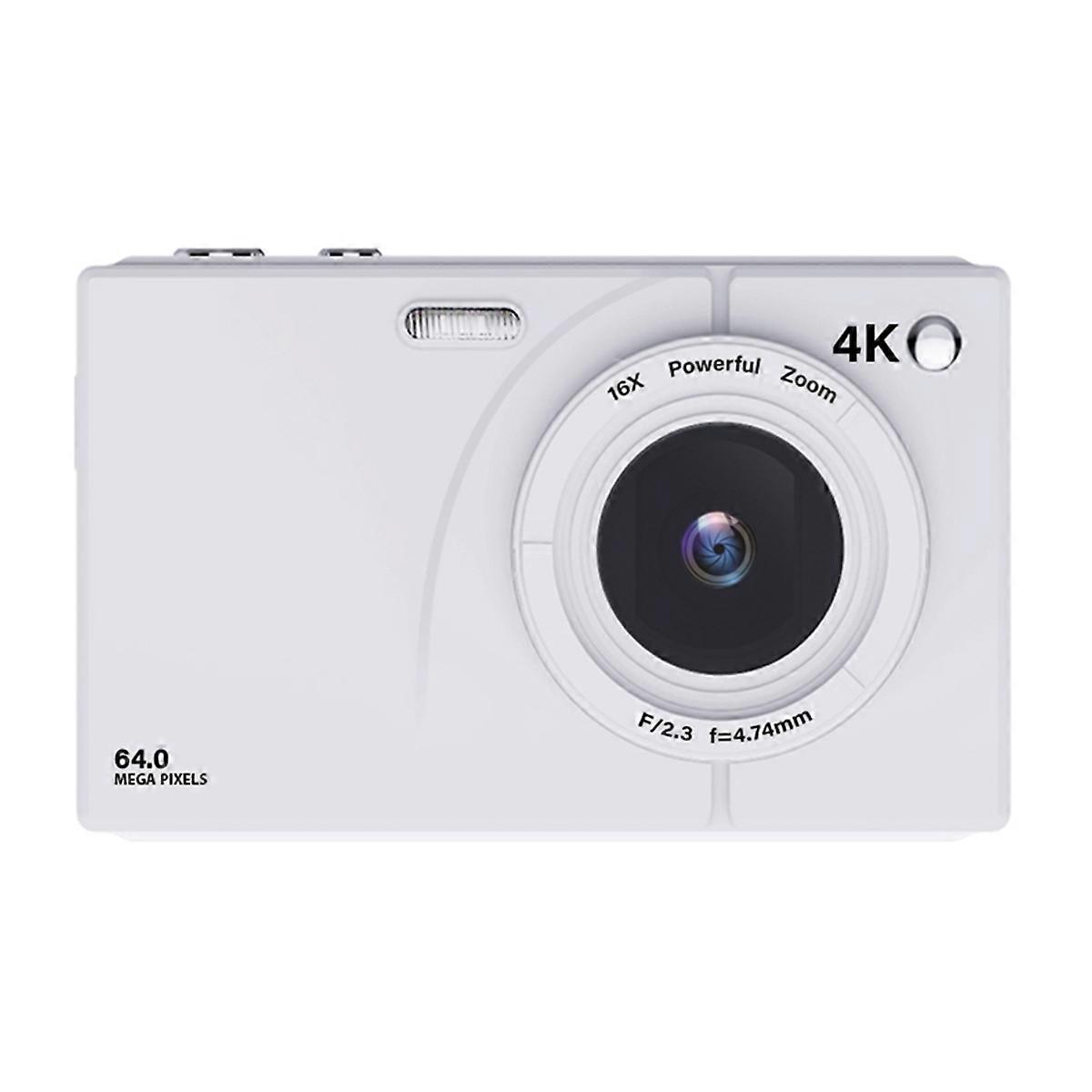 4K CCD Digital Camera with 2.8inch Screen 32GB Card White