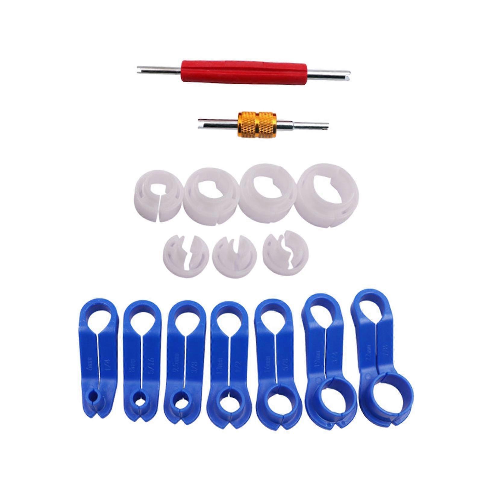 16Pcs Auto AC Line Quick Disconnect Tool Set Fuel Line Removal Tools 7 zes Paper Box