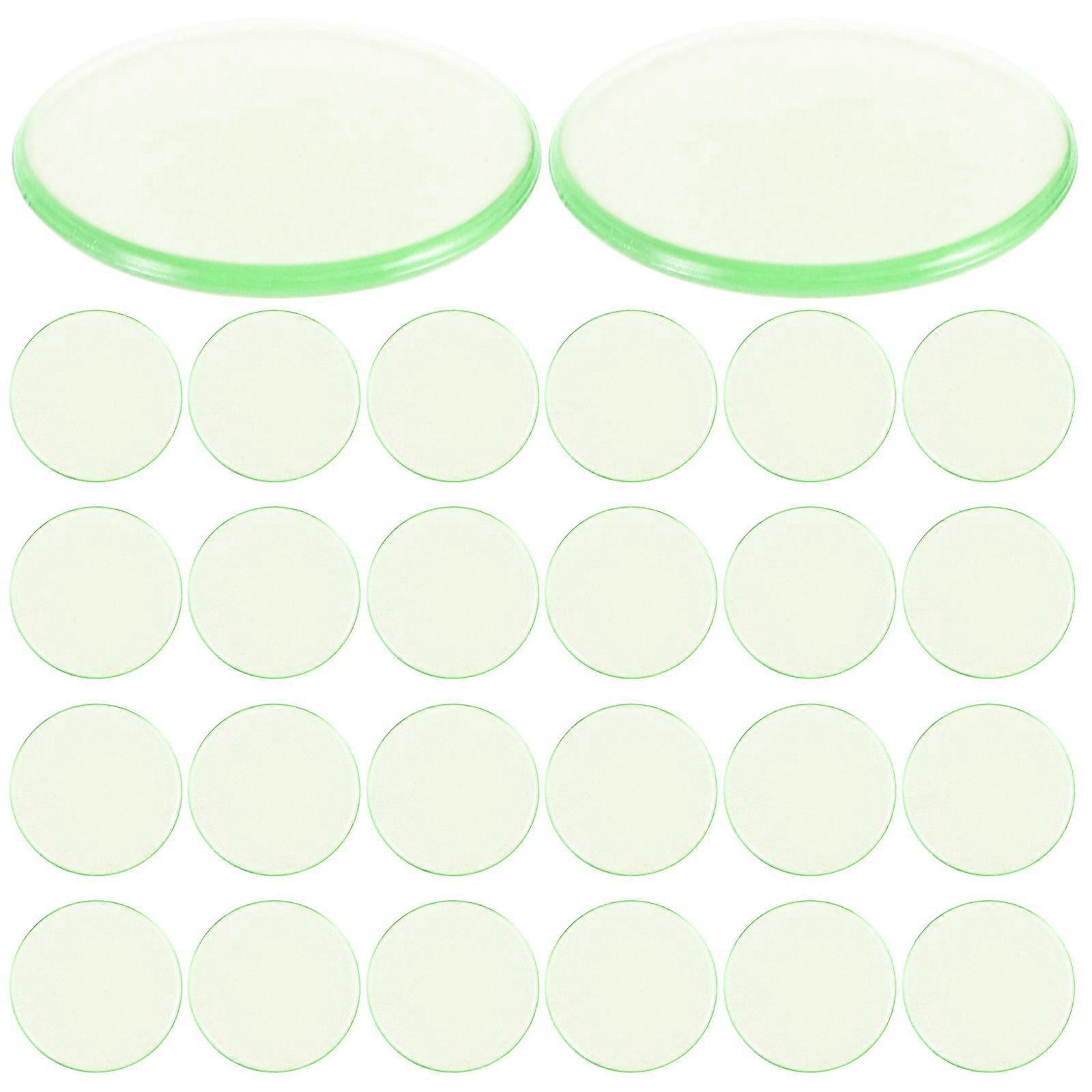 Light Green Counting Chips for Games 100Pcs Transparent Markers