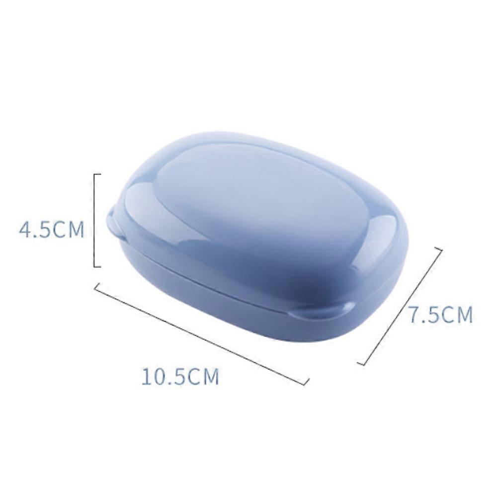 Small Travel Soap Container Leachate Soap Dish Holder .8 x 6.8 x 2.5cm Square and 6.8 x 6.8 x 2.5cm Round 2Pcs