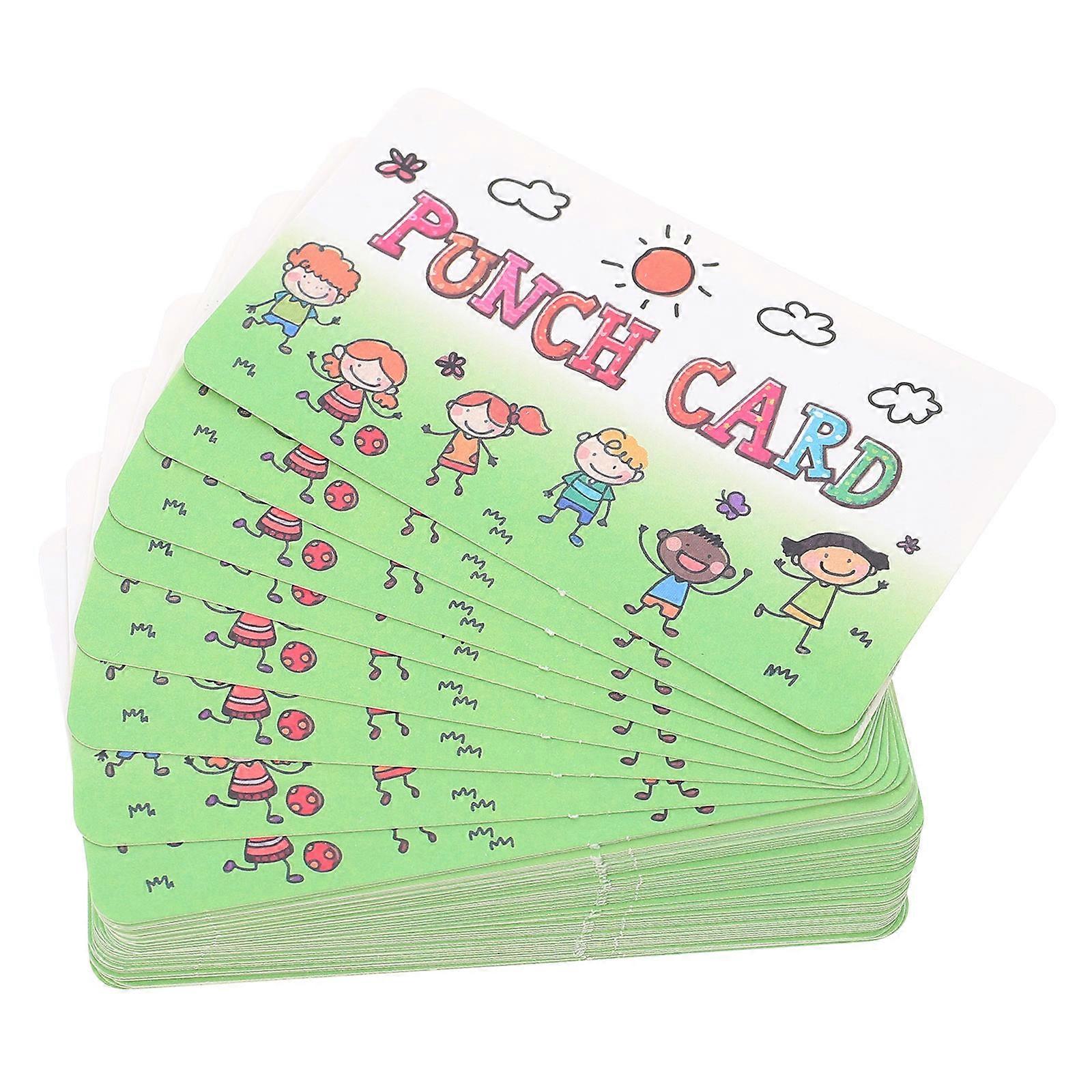 Assorted Color Reward Cards for Classroom Teaching 150Pcs Punch Cards