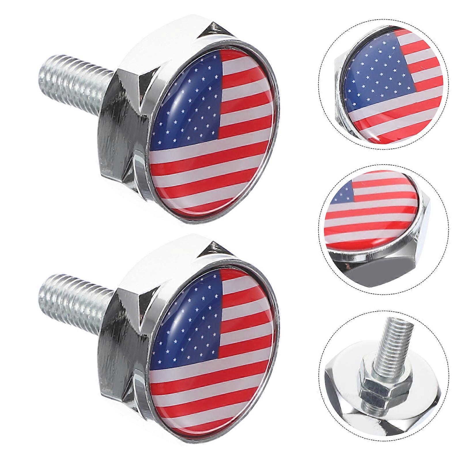 Car Screws for License Plate Sturdy Materials Easy Installation 4Sets