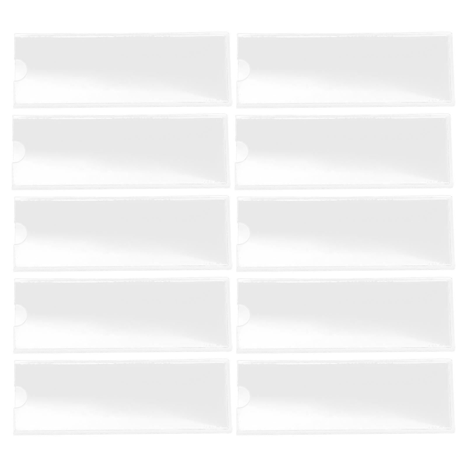 Transparent Label Pouch Self-Adhesive Holder for Storage 120Pcs Pack