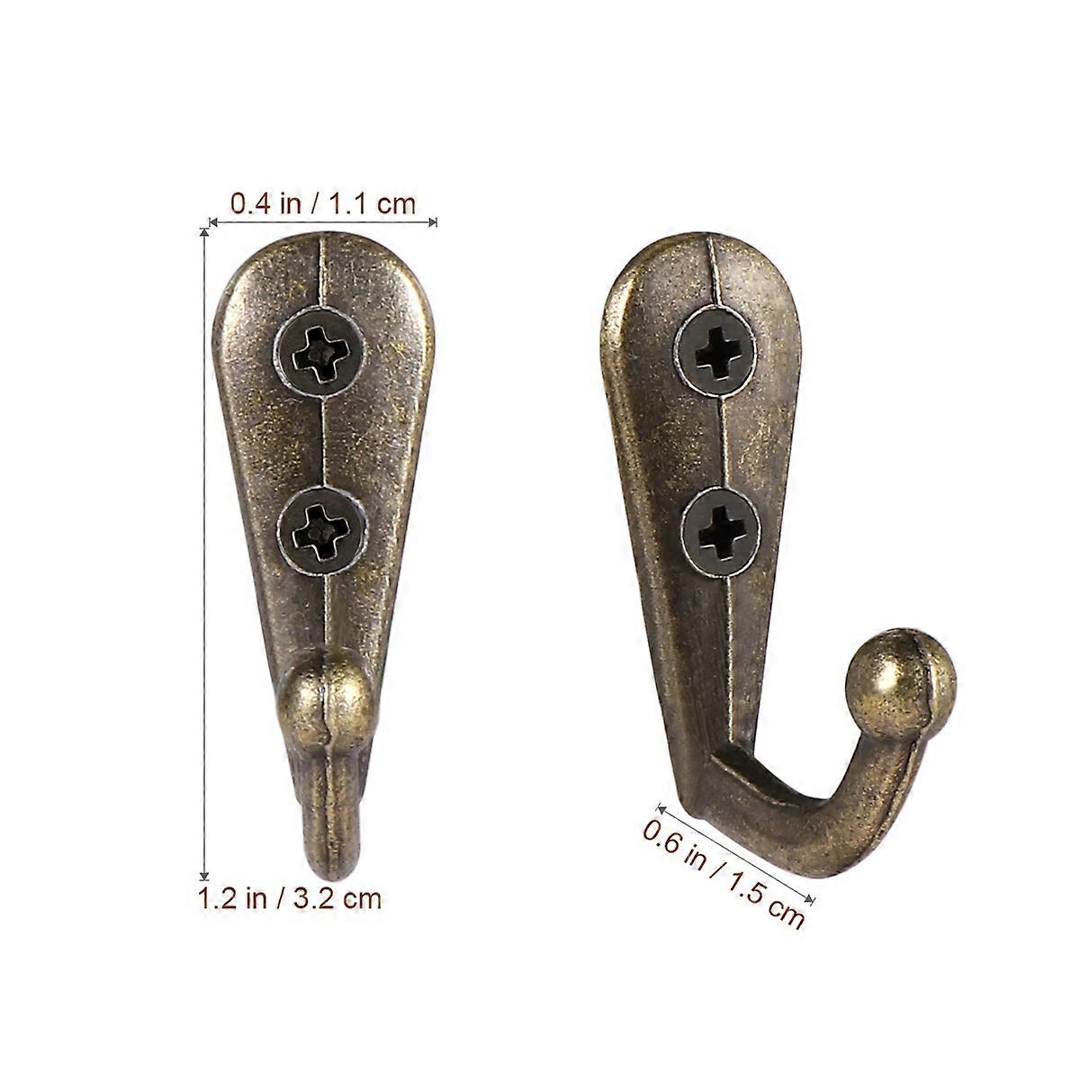 Coat Hooks Bestomz Wall Mounted Hooks for Heavy Duty 3Pcs Dark Brown