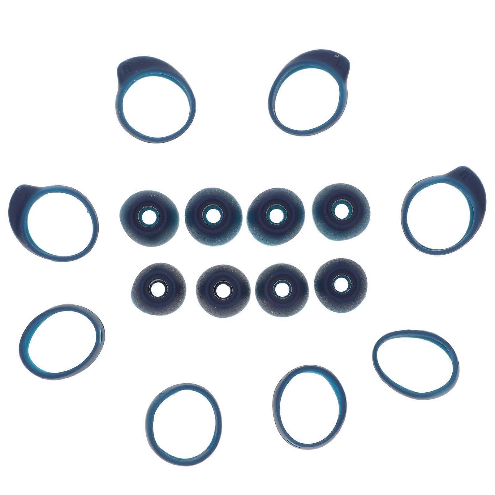 Earphone Cover 16Pcs Silicone Ear Bud Tips Dustproof Protective Designed For Travel Users In Blue