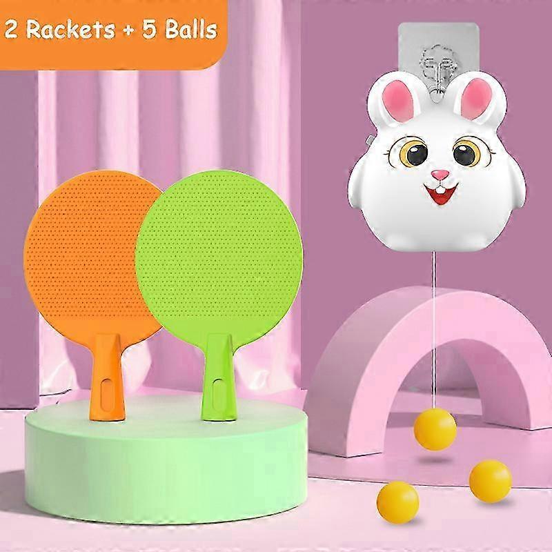 Hanging Table Tennis Trainer, Parent-Child Interactive Indoor Hand-Eye Coordination Racket Skill Educational Toy 2025