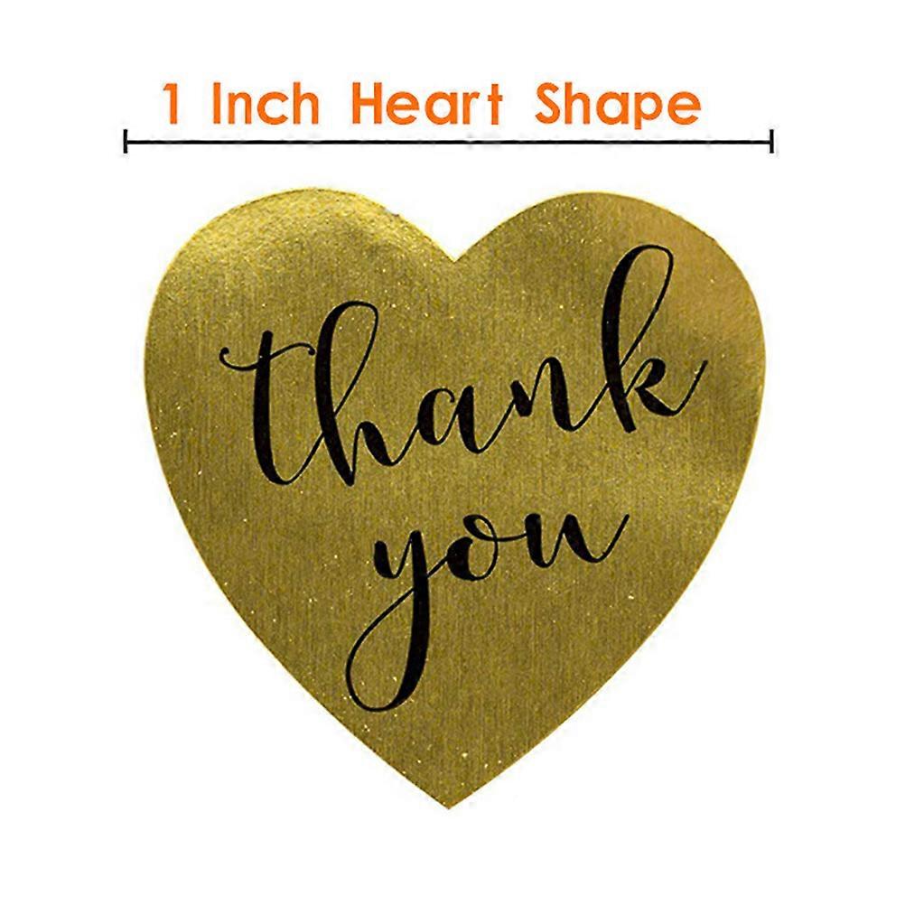 Multi Color Thank You Heart Stickers 2.5*2.5cm Heart Shaped Labels For Festival And Daily Use 500Pcs