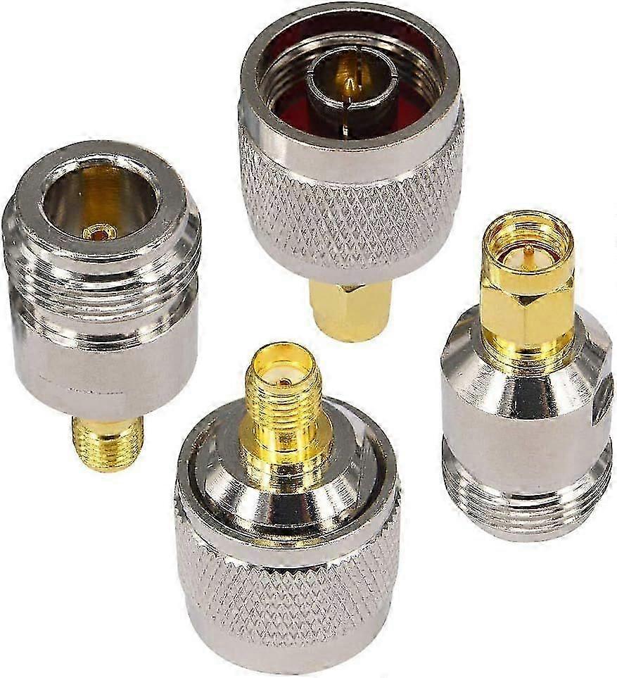 4PCS N Type to SMA Connector Kit N Male/Female to SMA Male/Female Adapter N SMA