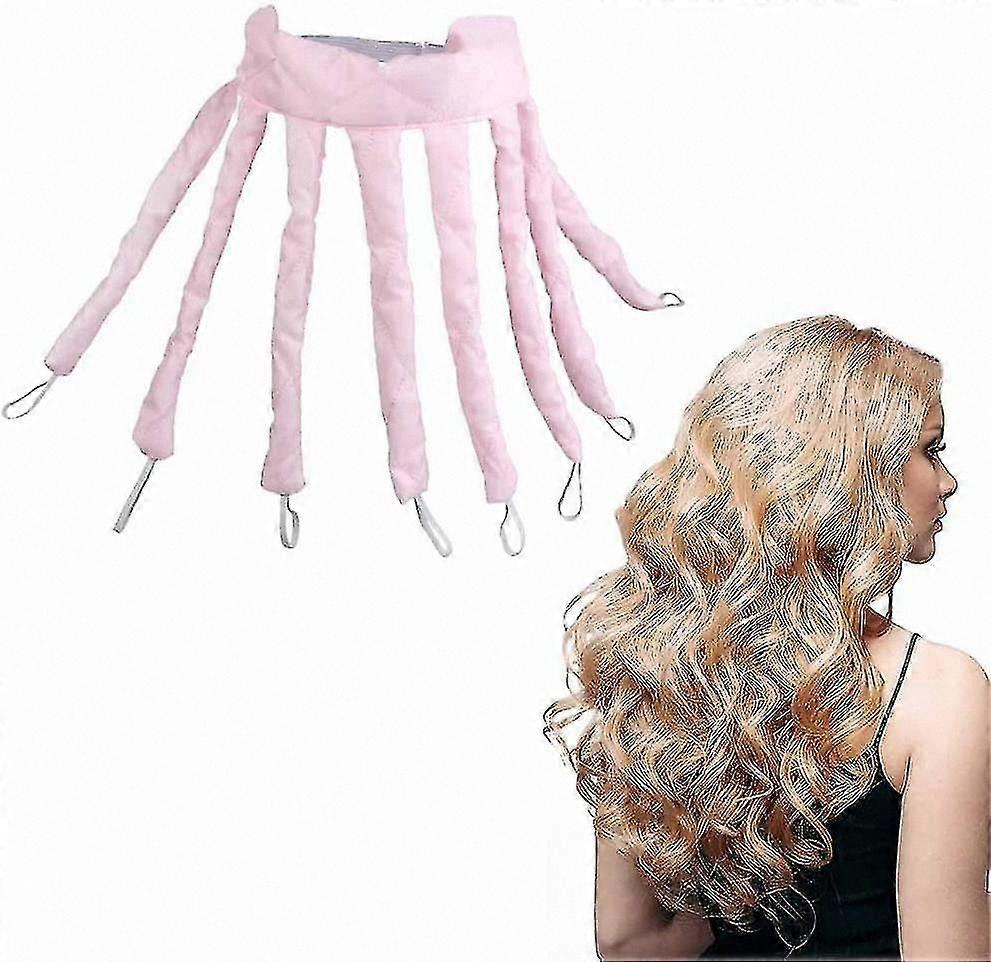 Pink Heatless Curling Headband for DIY Wave Styling