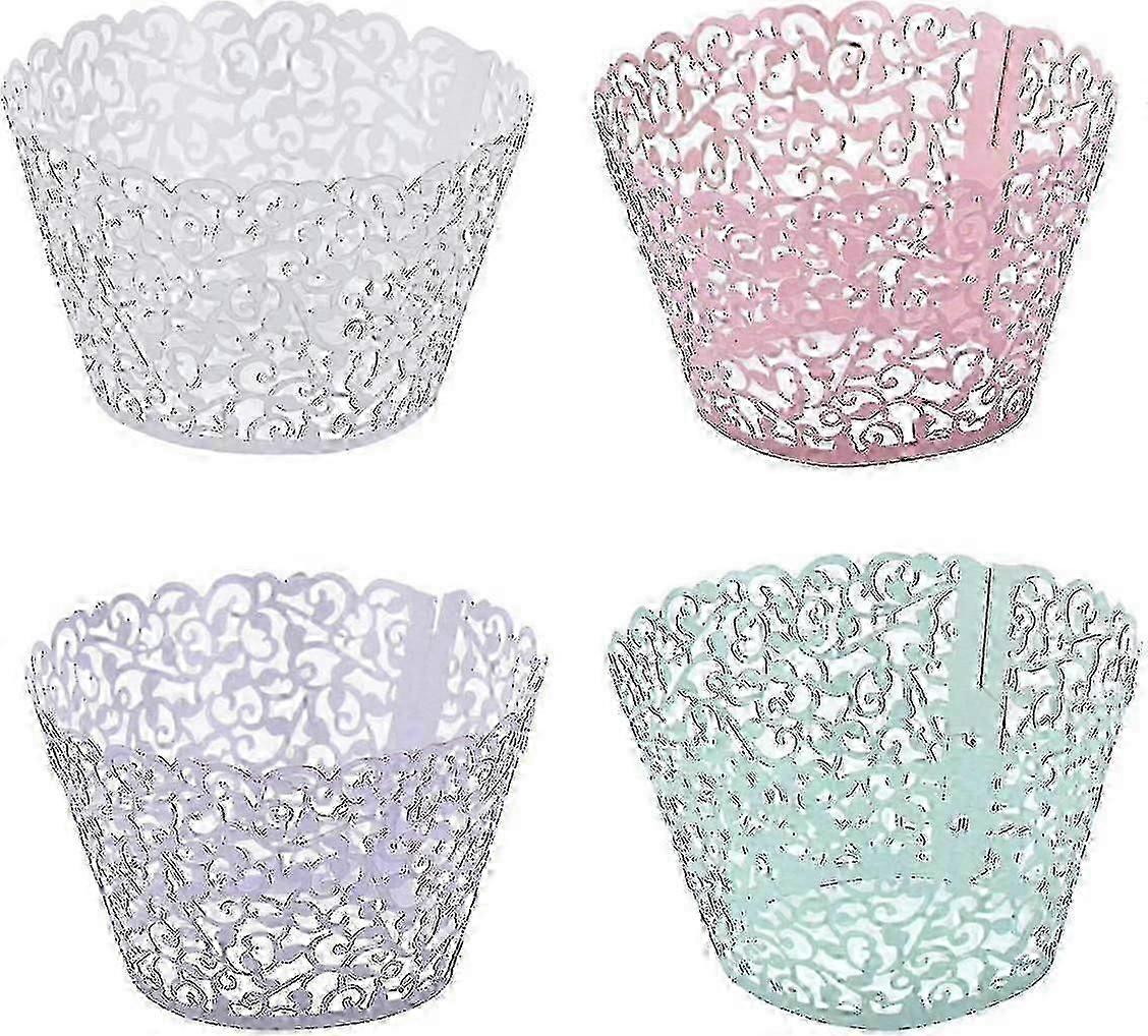 40PCS/PACK cream white lace cake lining