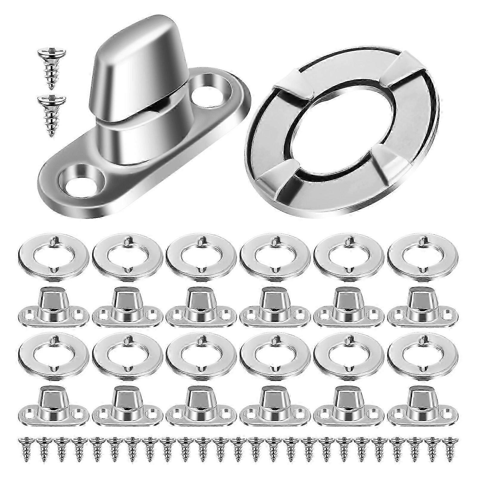 20 Sets Tarp Grommet Fasteners Turn Button Fasteners Eyelet And Stud Fastener Mounting Screws For Canvas Marine Fastener Turn Buttonsq