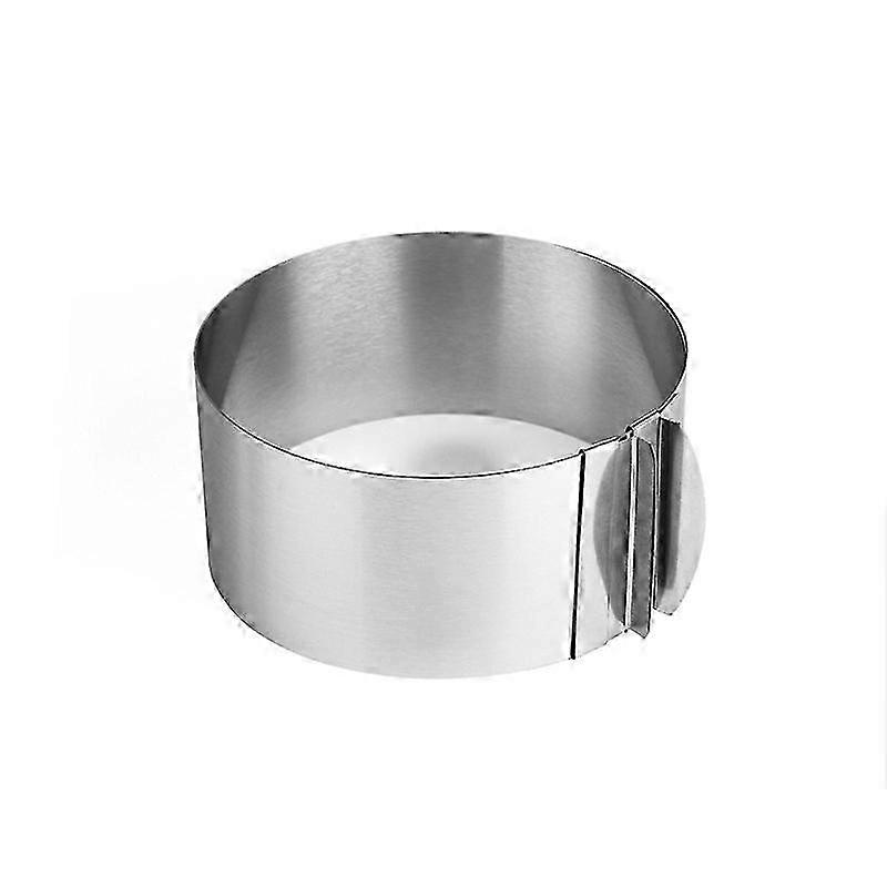 Stainless Steel Cake Ring Set For Various Uses Including Mousse Cake, Baked Cake, Bread, Biscuits, And Chocolate, With Adjustable Size And Engraved 25