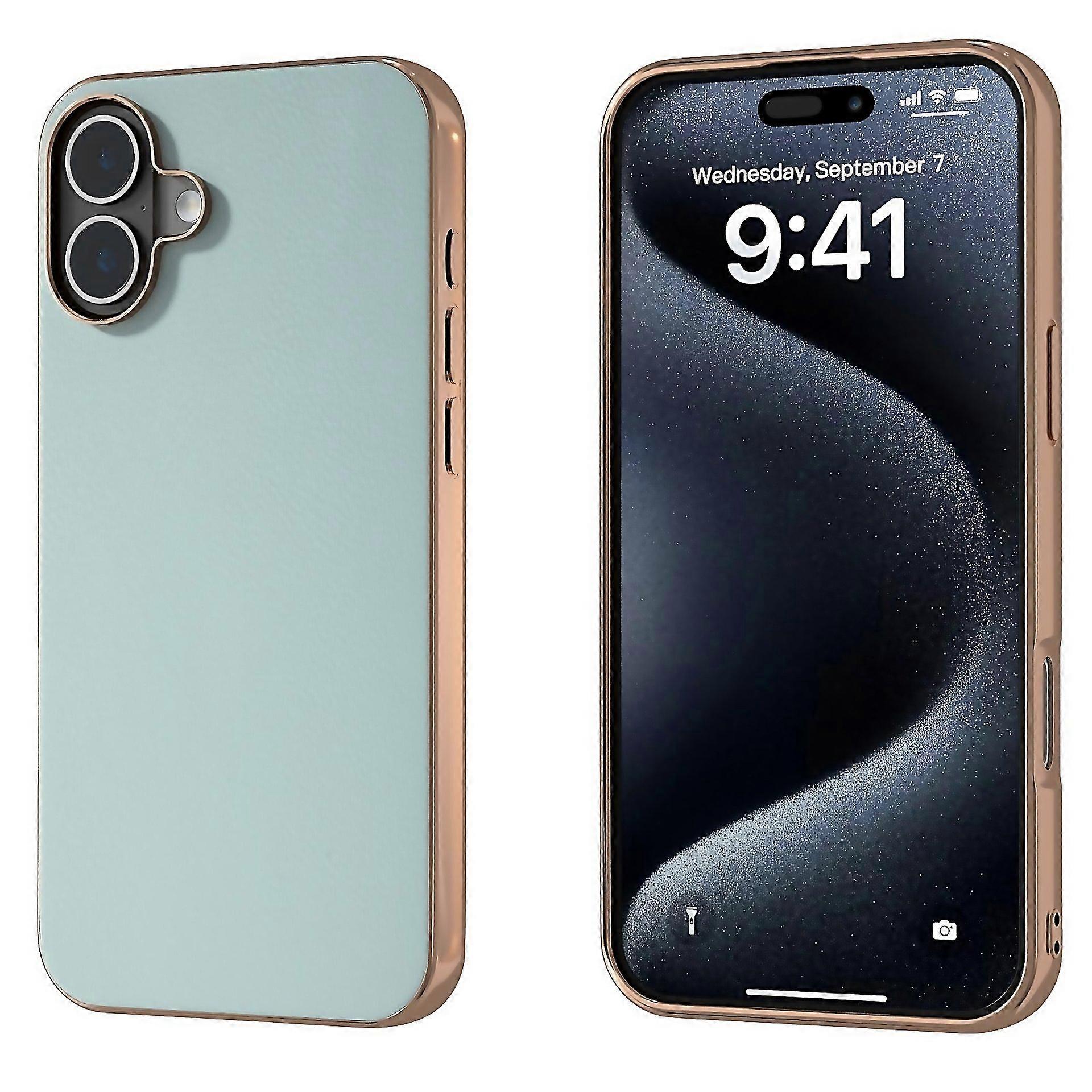 For Pu Leather Electroplating Frame Full Coverage Phone Easy To Clean And Maintain