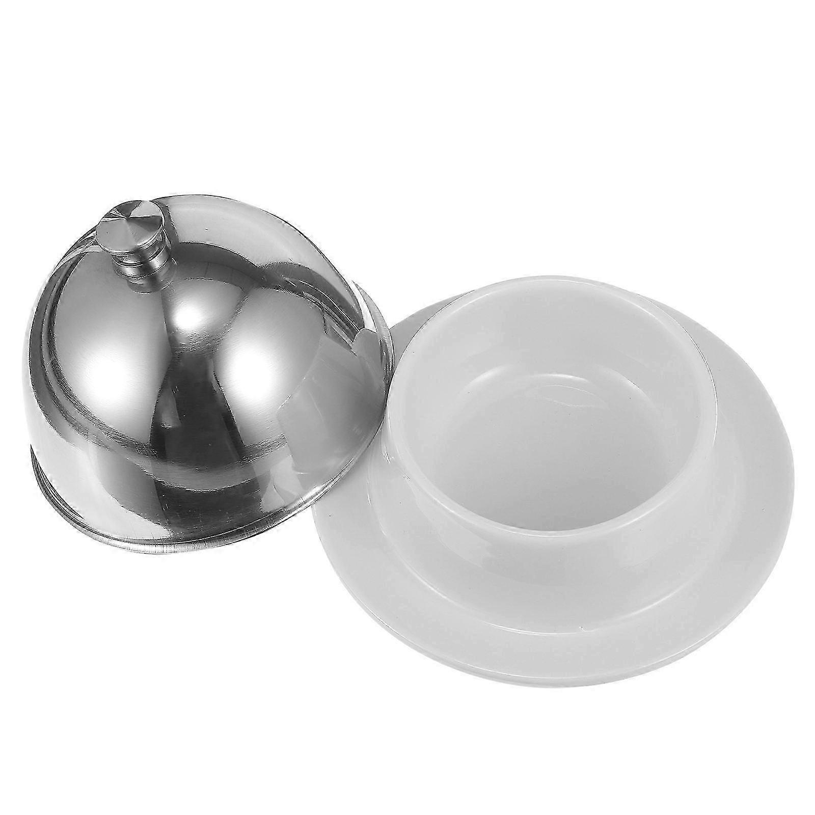 Ceramic Butter Dish with Lid, Multi-Functional Food Storage Container for Kitchen Countertop