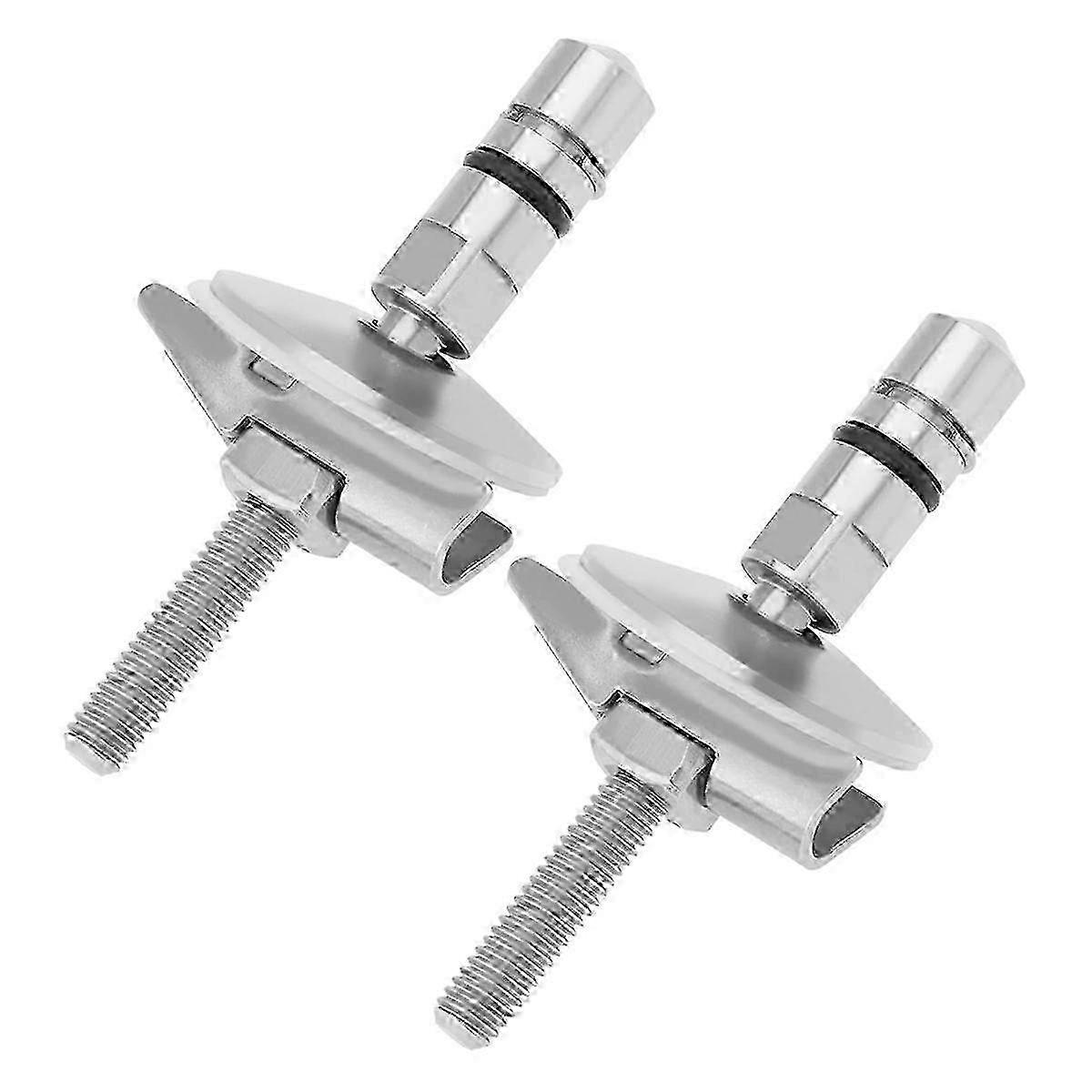 1 Pair Toilet Seat Fixing Hinge Set M6 X 71.5mm Stainless Steel Toilet Lid Hinge Fixing Bracket25-26