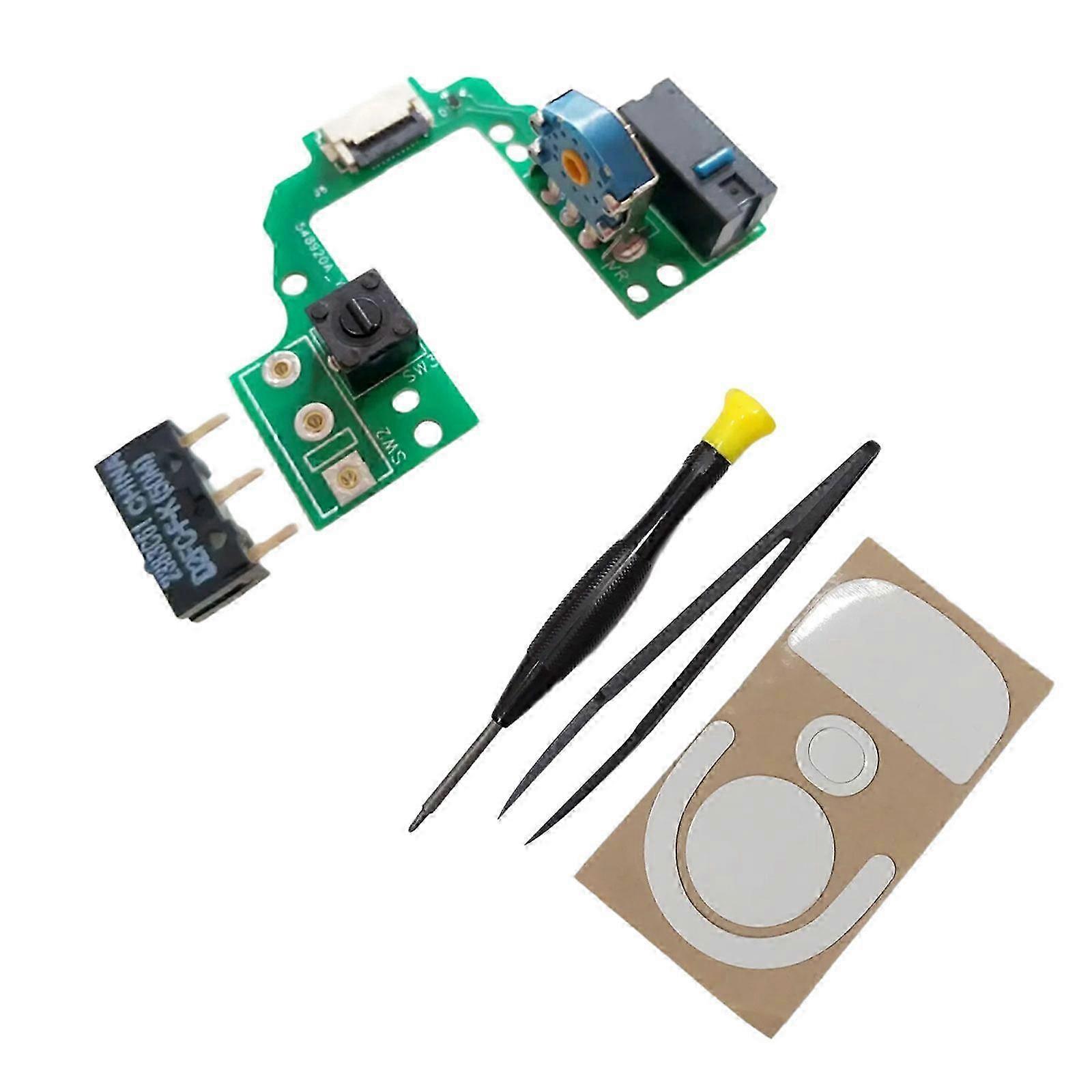 Hot Swap Board Button Board for GProX Superlight 2 Mouse - No Soldering Motherboard with Screwdriver, Tweezers, Mouse Skates