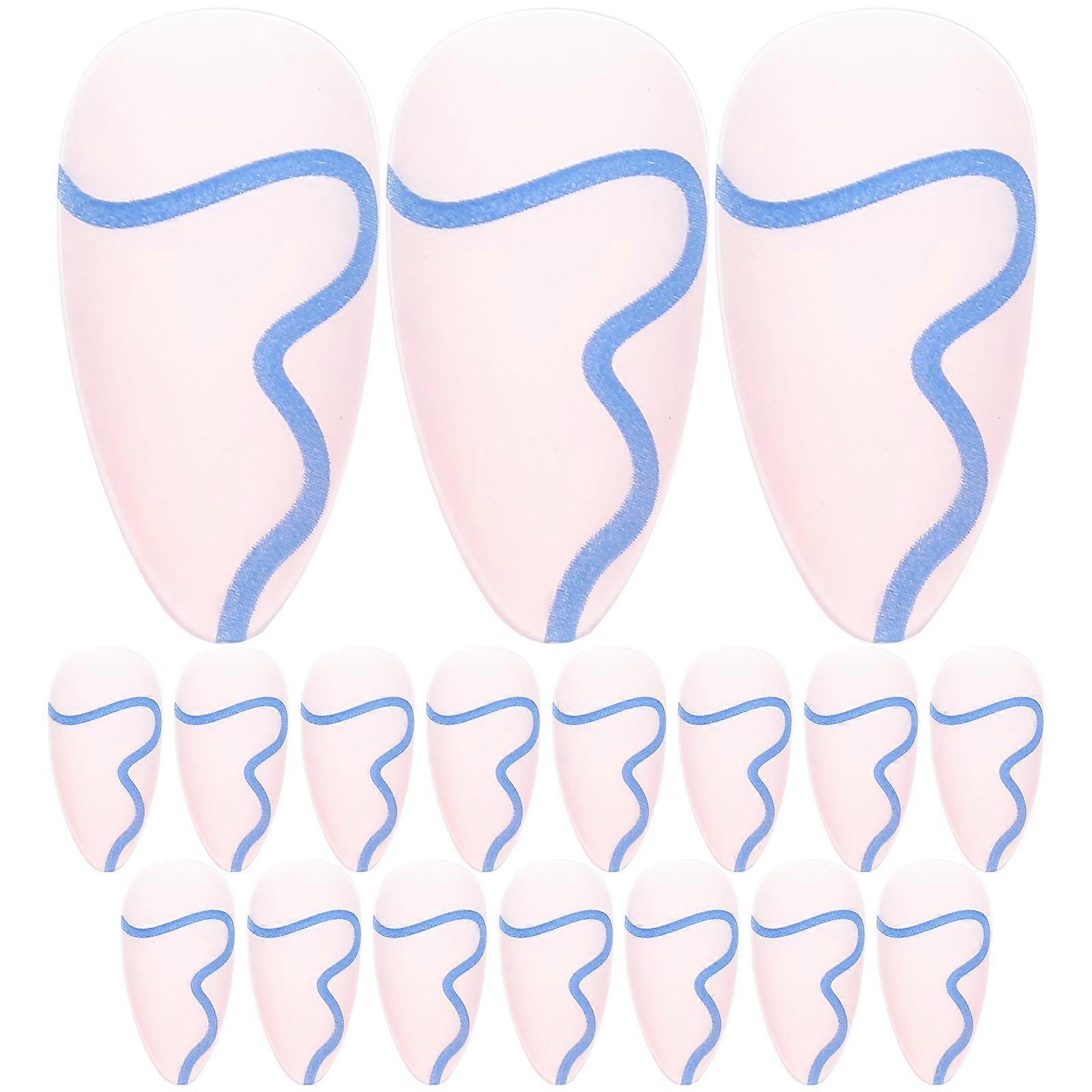 Glue On Nails Abs Material Decorative Effect Nail Beautification 24Pcs For Girlfriend