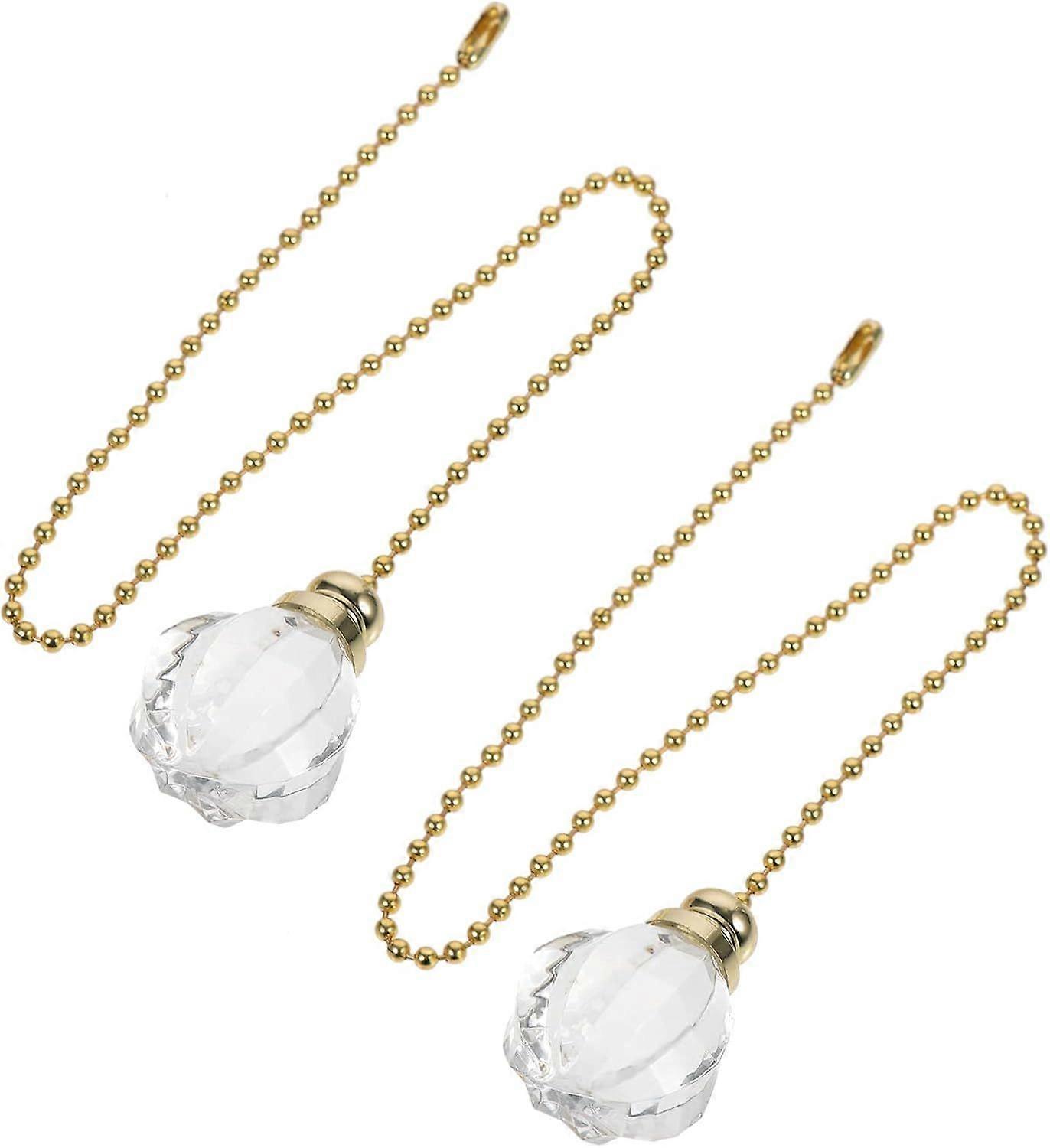 2pcs Fan Light Hanging Chain Crystal Ceiling Fan Chain Crystal Ceiling Fan Pull