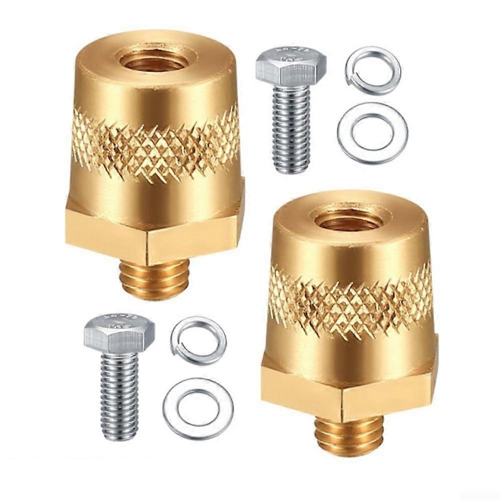 M8 Battery Terminal Adapters, Brass, Screws And Washers Included, Automotive Electrical Connection, Compatible Vehicles