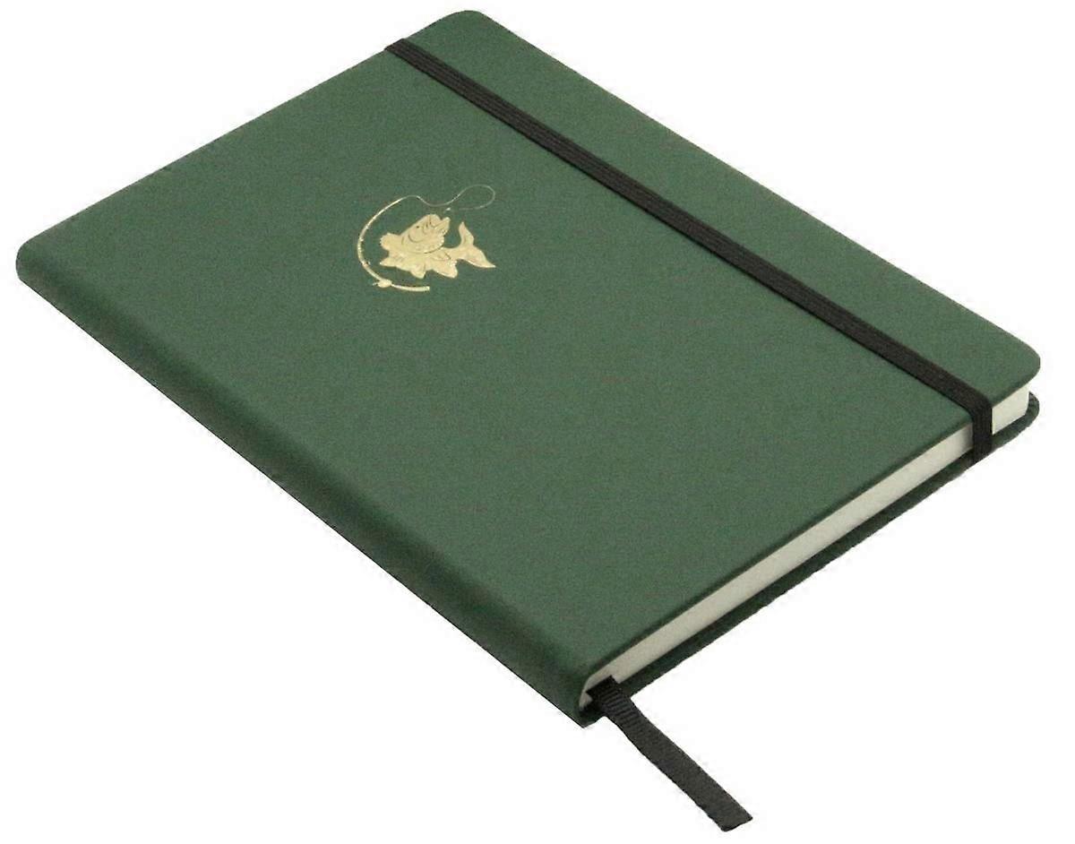 David Van Hagen Fish Embossed Lined A5 Notebook - Green