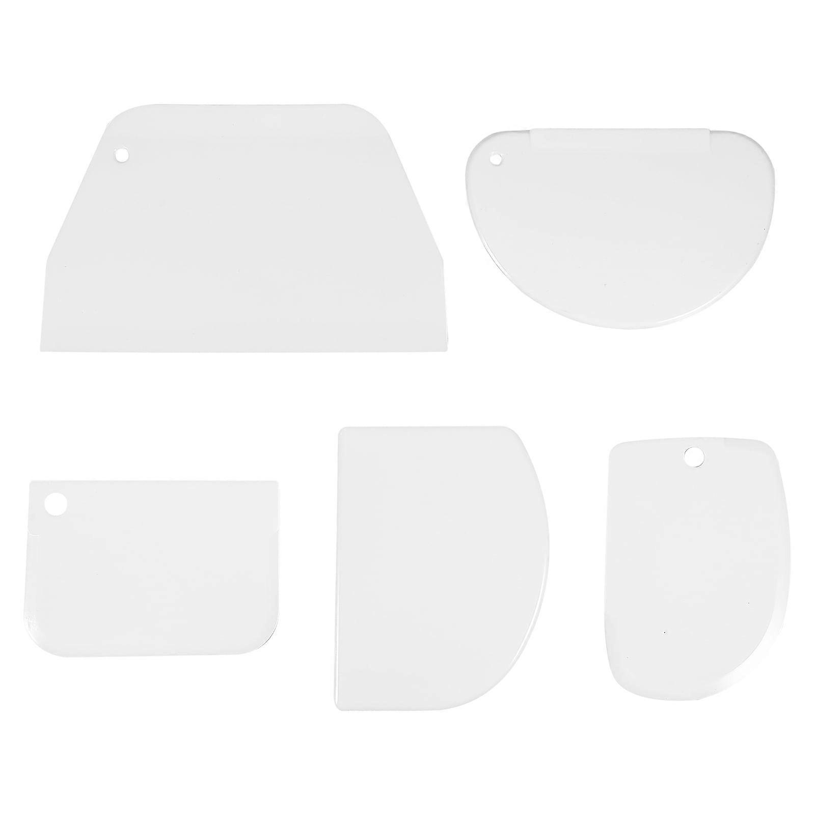5pcs Cake Scraper Transparent Scraper Sliced Rice Noodles Scraper for Baking