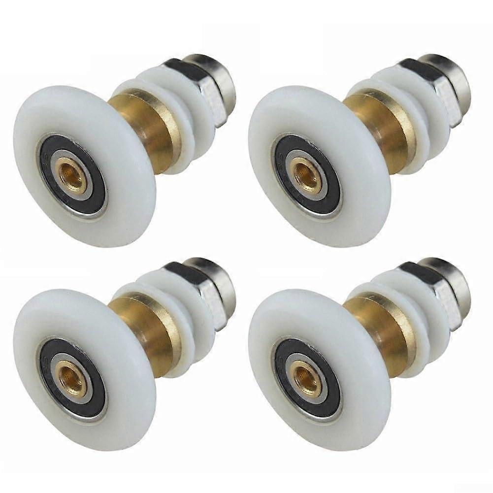 Shower Door Rollers 4 Pack Adjustable With Eccentric Wheels For Smooth Sliding Most Shower Enclosures Brass Center 28mm
