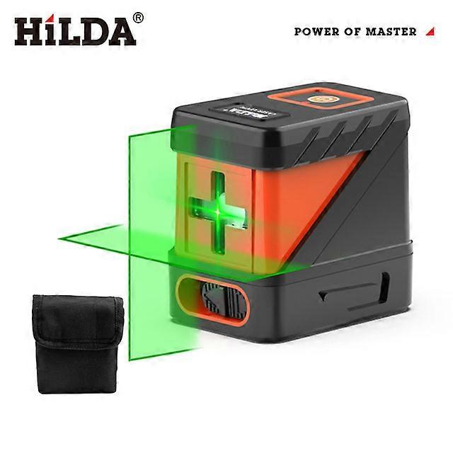 HILDA 2 Lines Laser Levels with Tripod and Carrying Bag High-Precision Green Beam Professional Laser Level Tool