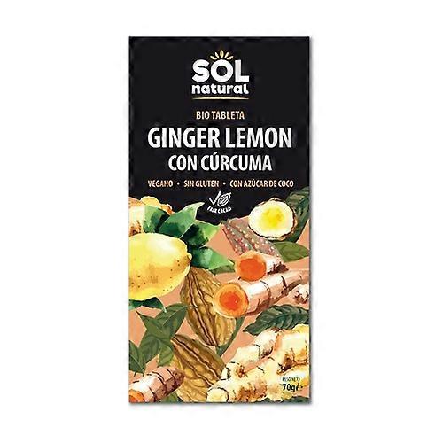 Vegan chocolate with ginger, lemon and turmeric Bio 70 g
