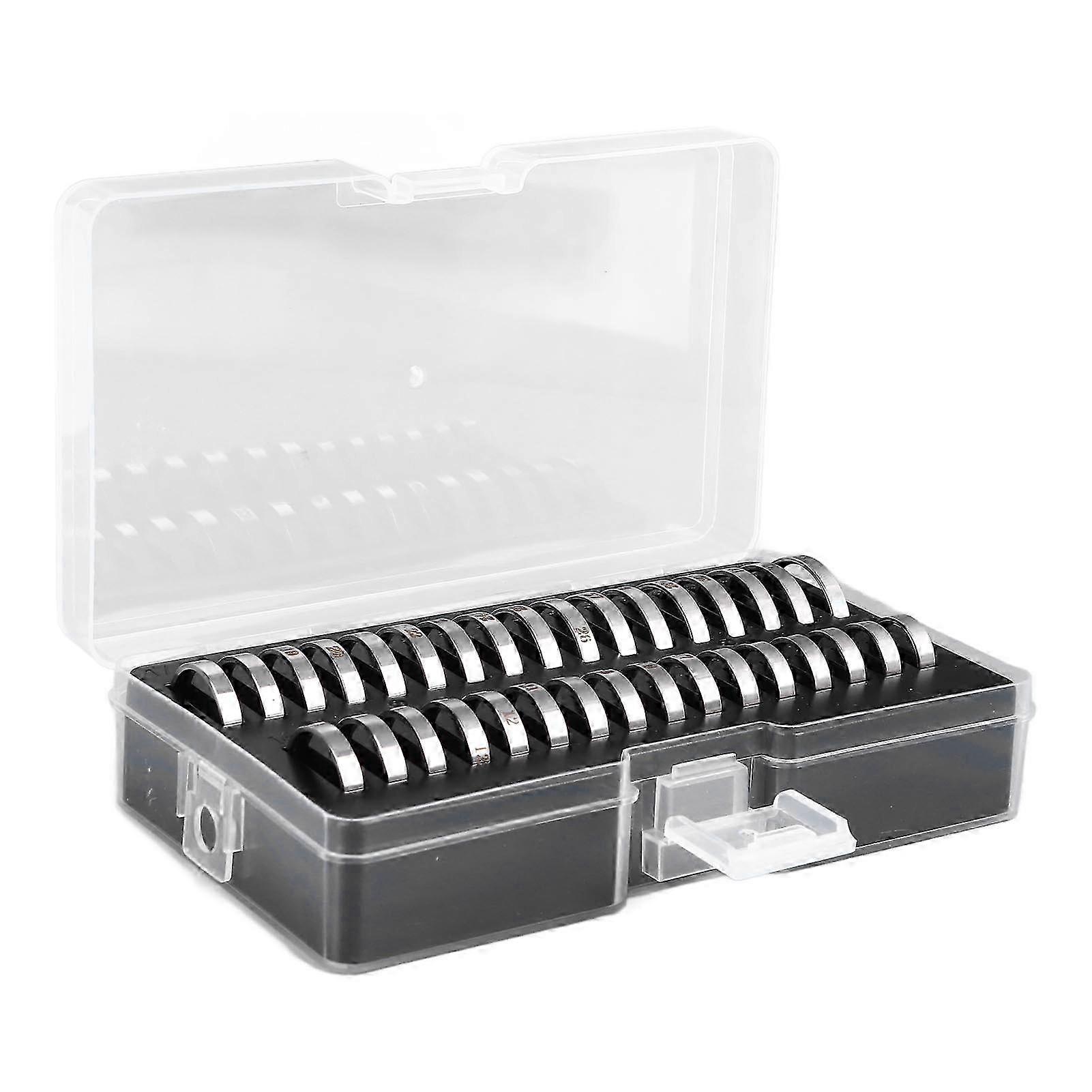 Portable Stainless Steel Ring Sizer Tool Kit with Storage Box for Precise Ring Measuring