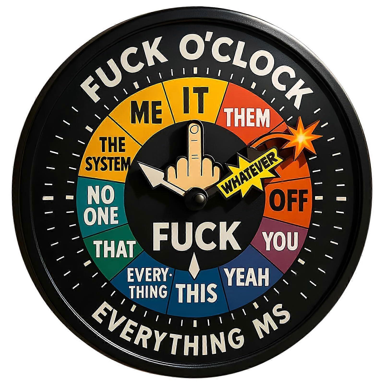 Mood Decision Clock, Handmade Novelty MiddleFinger Mood Expression Clock, Modern Home Office Decor, 1Pc
