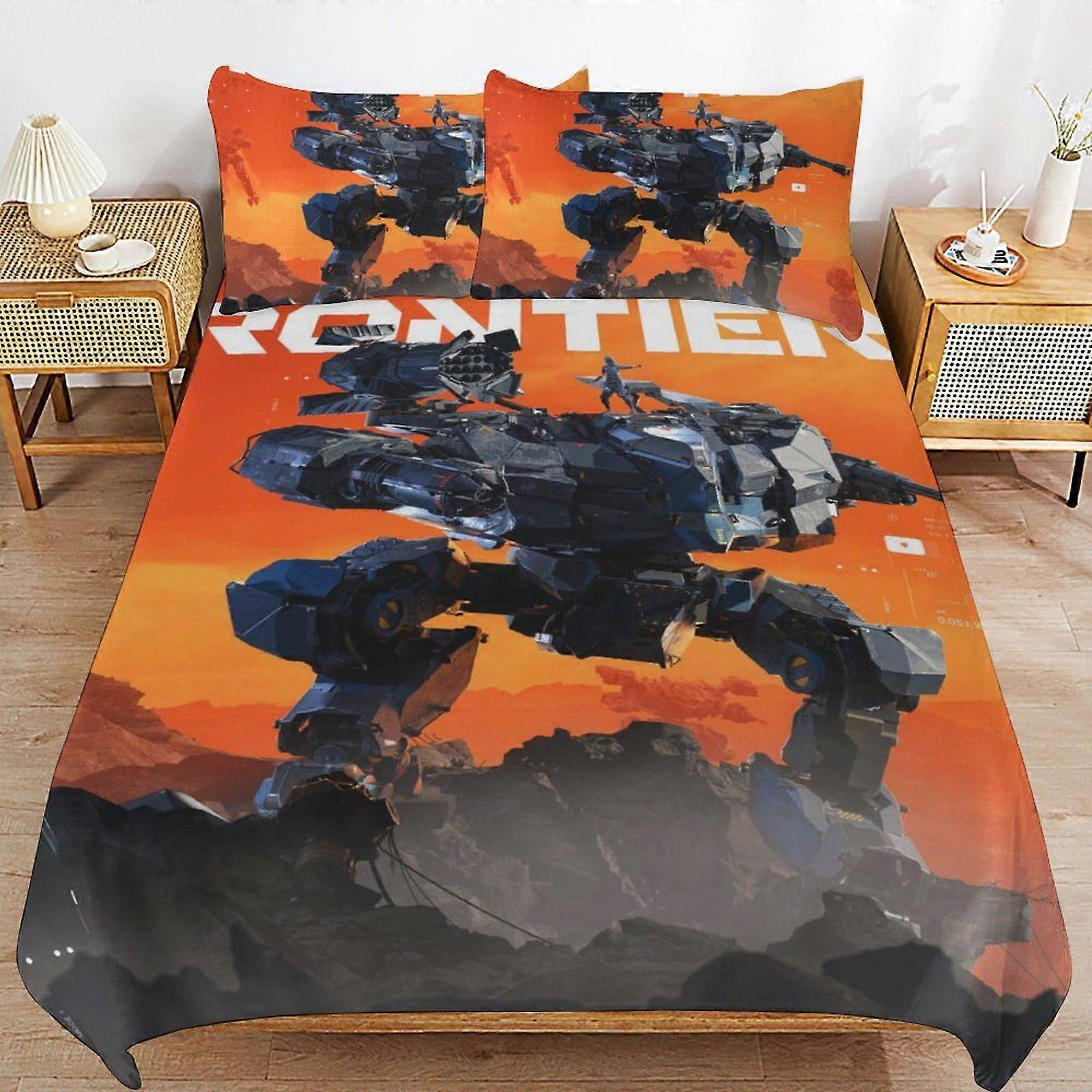 d223 War of the Robots Soft Surface Comfort Construction Easy Clean Bedding Essentials Duvet Cover Sets Night Rest b223