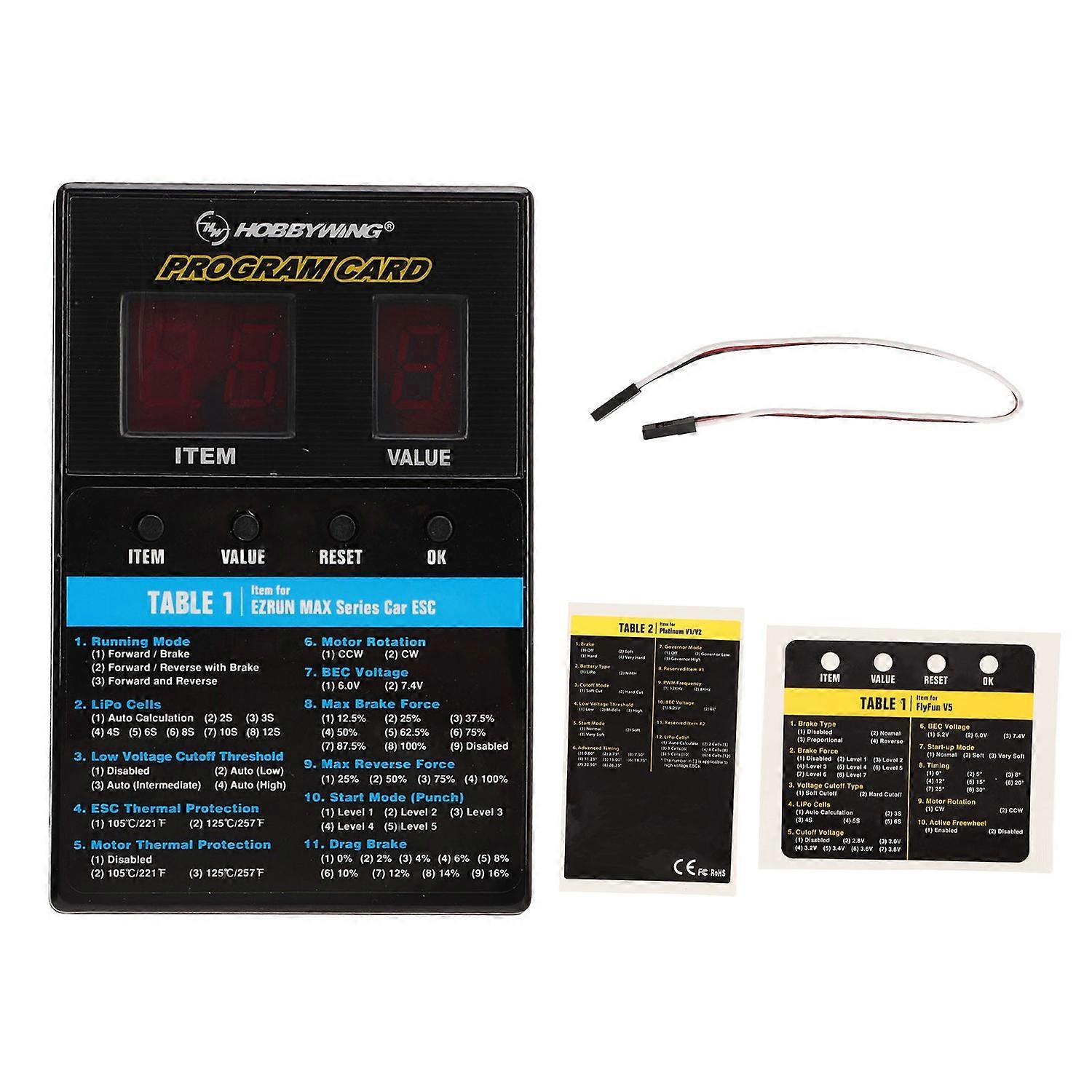 LED Program Card Box Brushless Universal ESC Programming Card for RC Boat Car Accessories