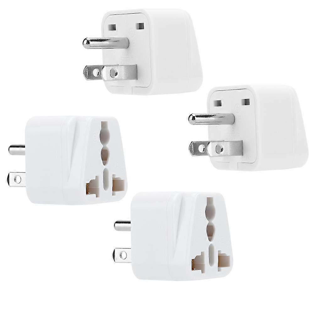 4x Socket Adapter - Set of 4 Type B Sockets Power Adapter Travel Plug
