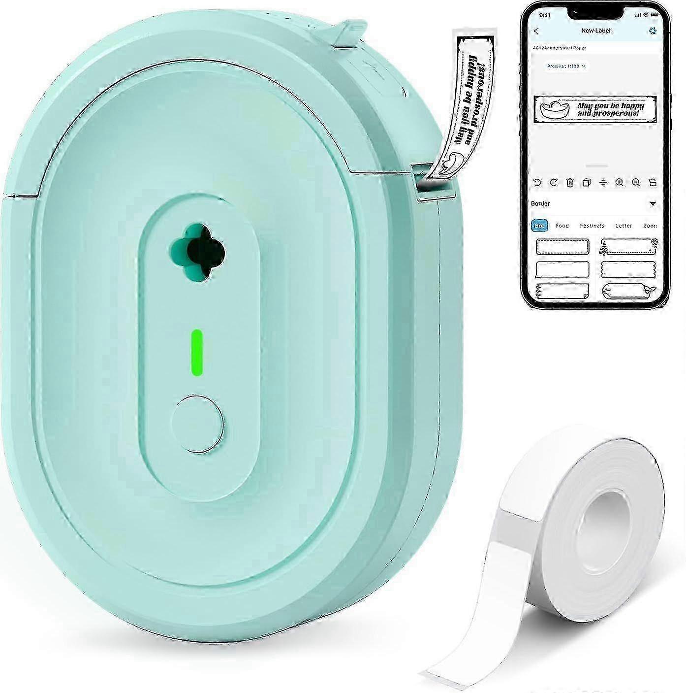 Label Maker Machine with Tape, N12 Portable Bluetooth Label Printer, Wireless Mini Label Makers Thermal Sticker with Multiple Templates for Home, Kitc