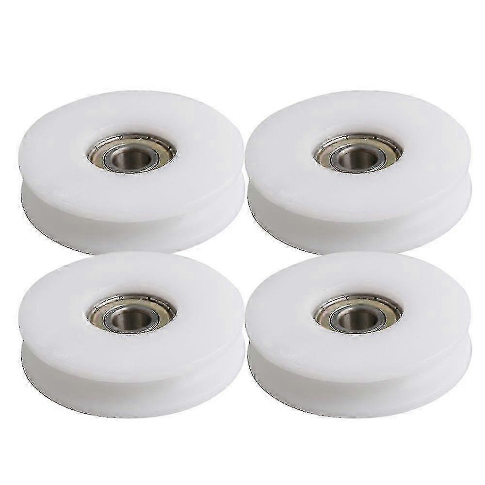 4pcs U-Shaped Groove Track Roller Bearings - 5x1.2x0.8cm with 0.5cm Depth WS2602 for Smooth Sliding & Durability