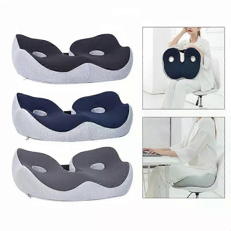 Portable Memory Foam Seat Cushion U-Shaped Office Car Airplane Pillow Back Support Pain Relief Pillow Ergonomic Body Support