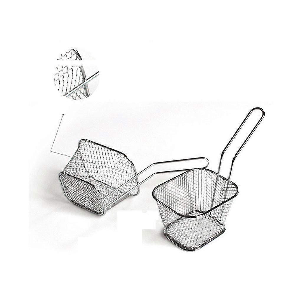 8Pc Electroplate Stainless Steel Mini Frying Net Block