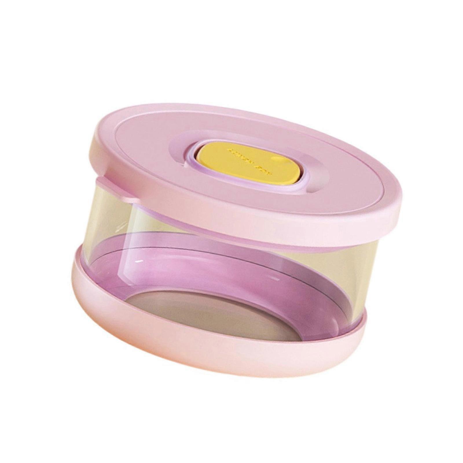 Borosilicate Glass Food Storage Container High Temperatures Resistant Meal Preparation Box Ideal For Commuting Travel  Pink