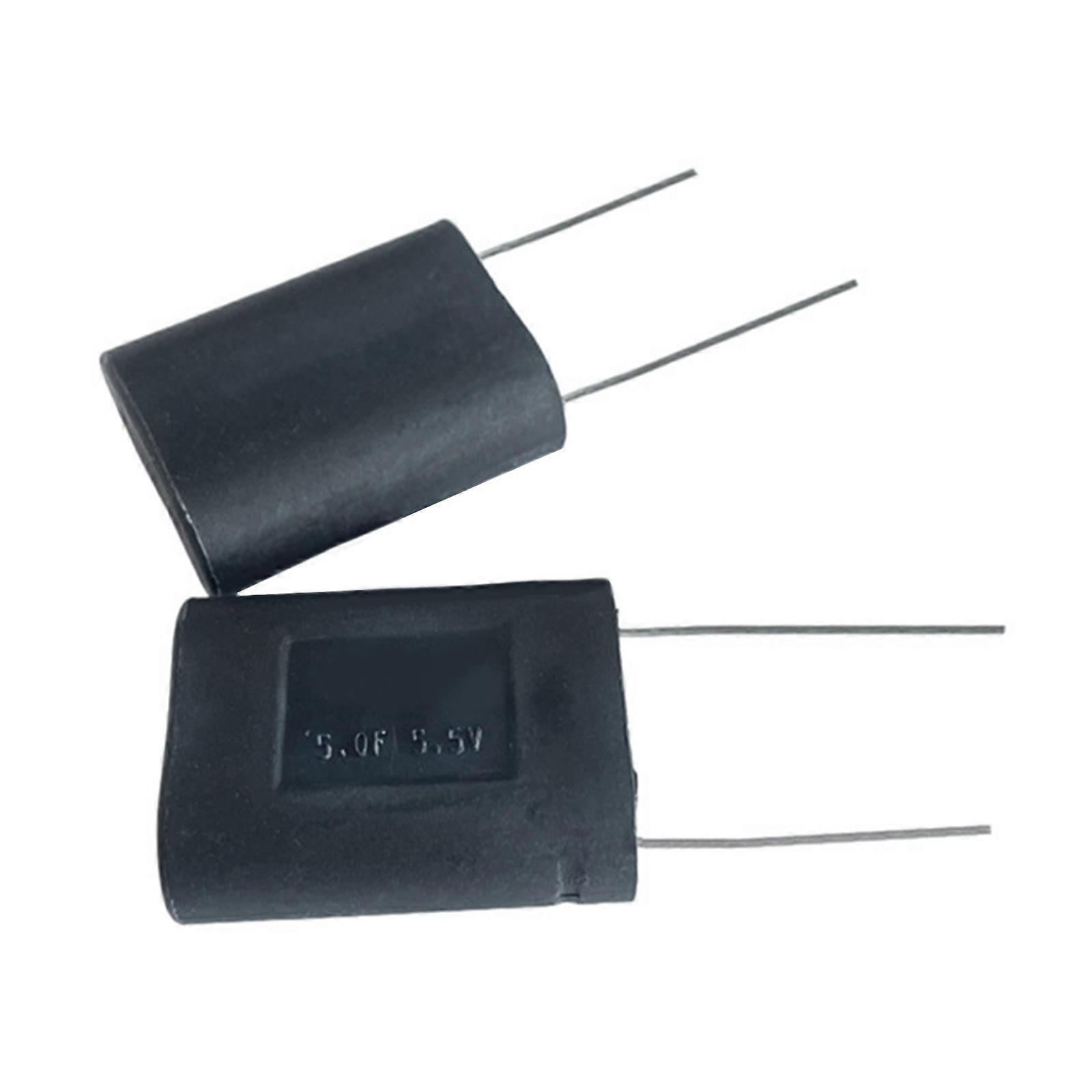 Pack of 2pcs 5.5V 5.0F Compact Super Capacitor Circuit Board Design Stable Power Supply For Electronics Multicolor