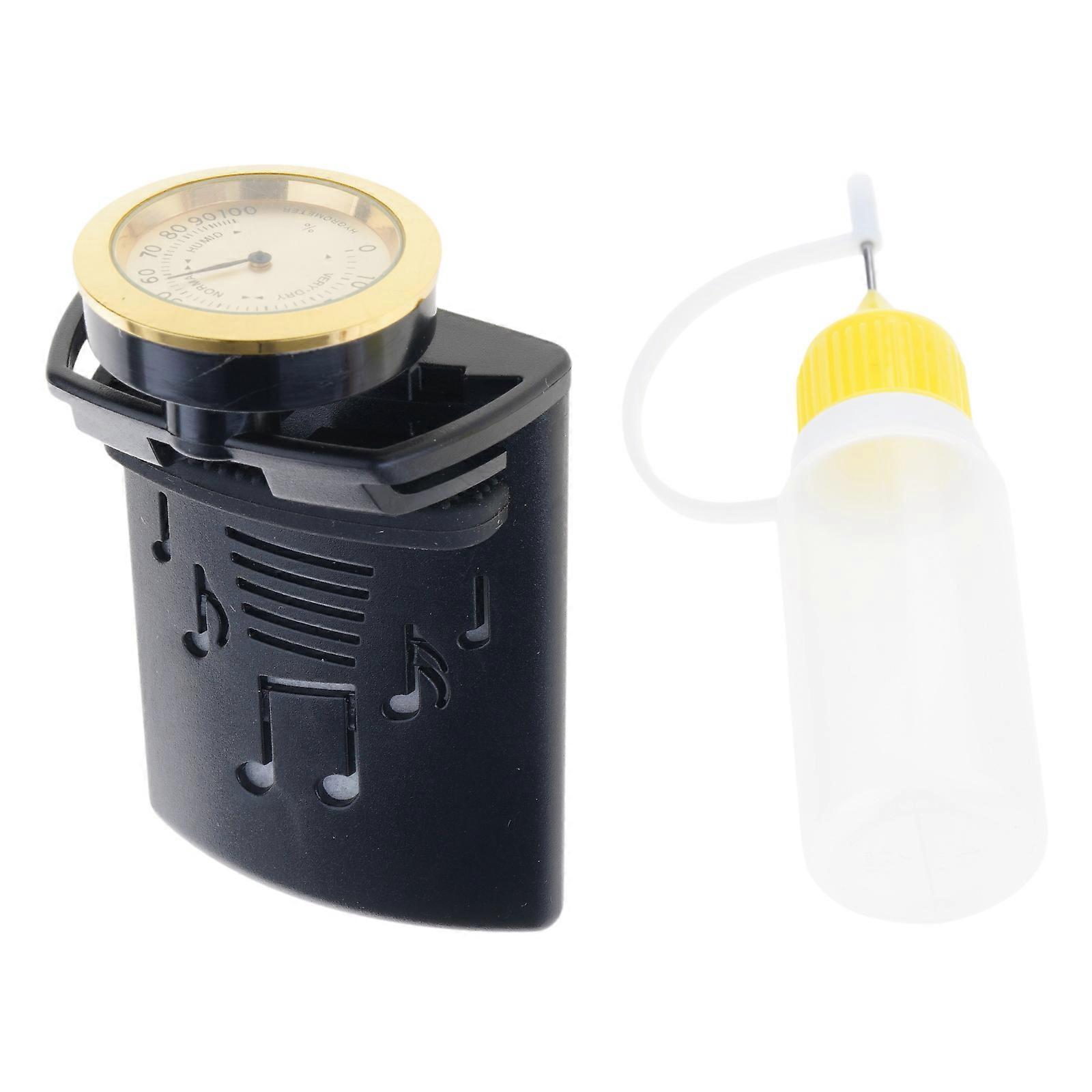 Acoustic Guitars Instrument Humidifier with 10ml Bottle Hygrometer Sponge Design Prevents Wood Cracking and Shrinking Multicolor