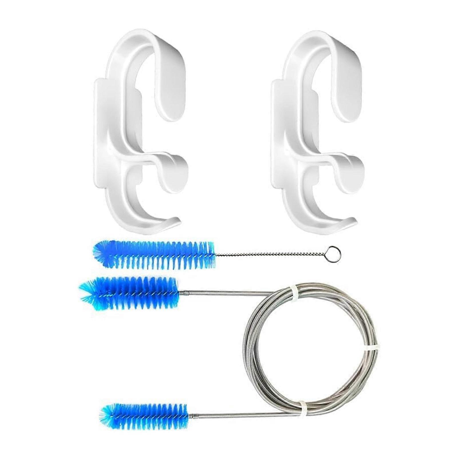 Flexible Tube Cleaning Brushes with Storage Hanging Hook for Hose Mask Breathing Machine Daily Maintenances Multicolor