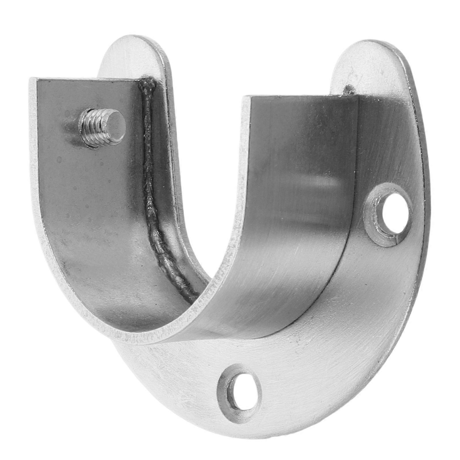 Stainless Steel Open Flange Closet Rod Bracket for Spacesaving Organization 1Pack