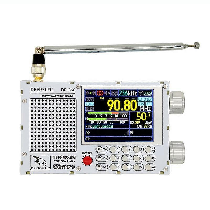 【New】 DEEPELEC DP-666 Touch Screen TEF6686 Radio Full Band FM High Sensitivity Radio