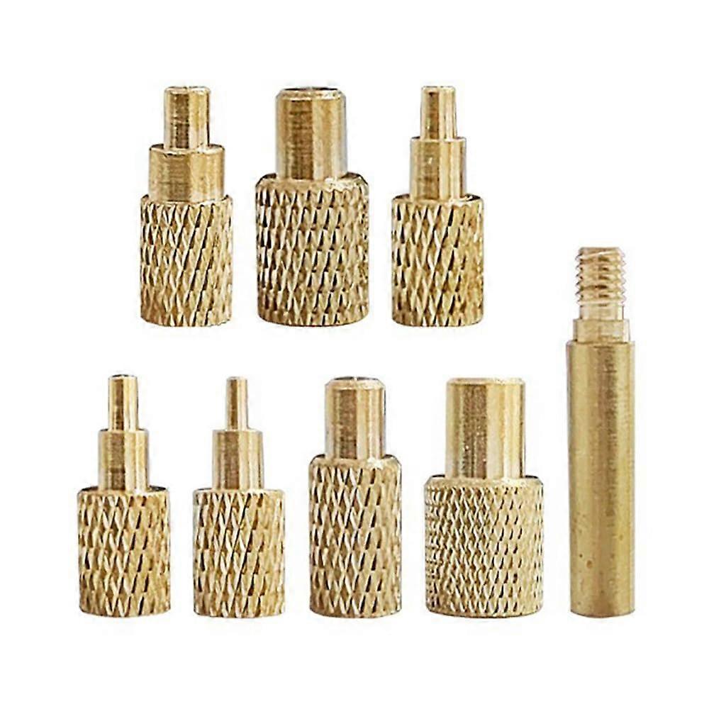 8Pcs Soldering Iron Tip Set with Brass Threaded Heat Insert Nuts and Adapter for 3D Printing