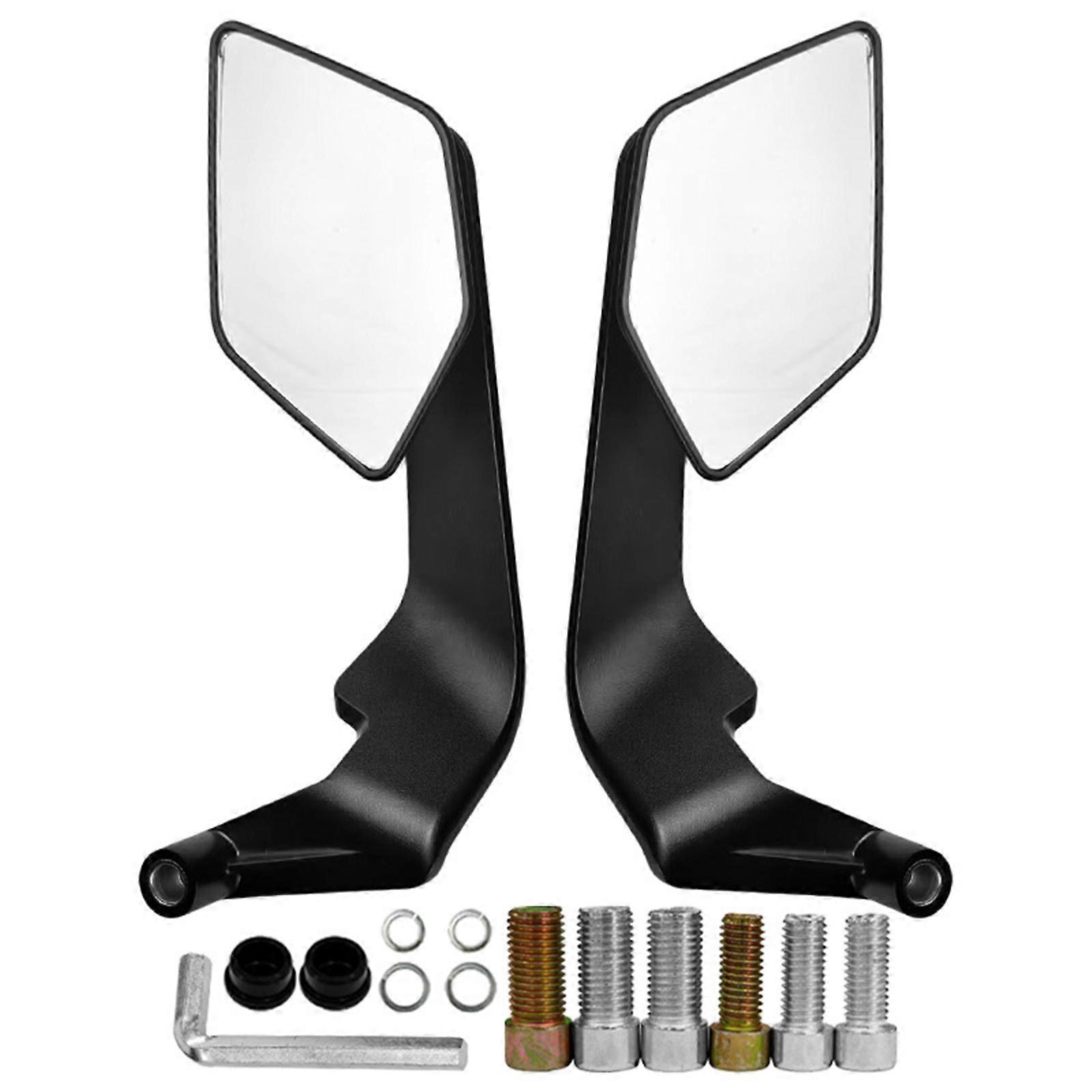 High Visibility Motorcycle Rear View Mirror With Wide Angle Observation 180° Flip Rotation Universal Mounting System Multicolor